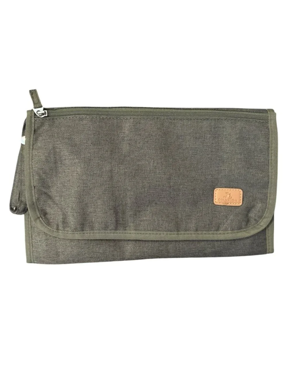 Dikaslon Diaper Bag Backpack Olive Green Quilted Travel Baby Bag Changing Pad